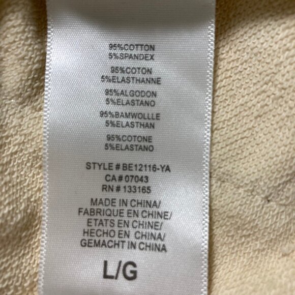 Anthropologie by Eri + Ali Top Cotton Fringe Boho Zipper 3/4 Sleeves, sz Large - Picture 8 of 14